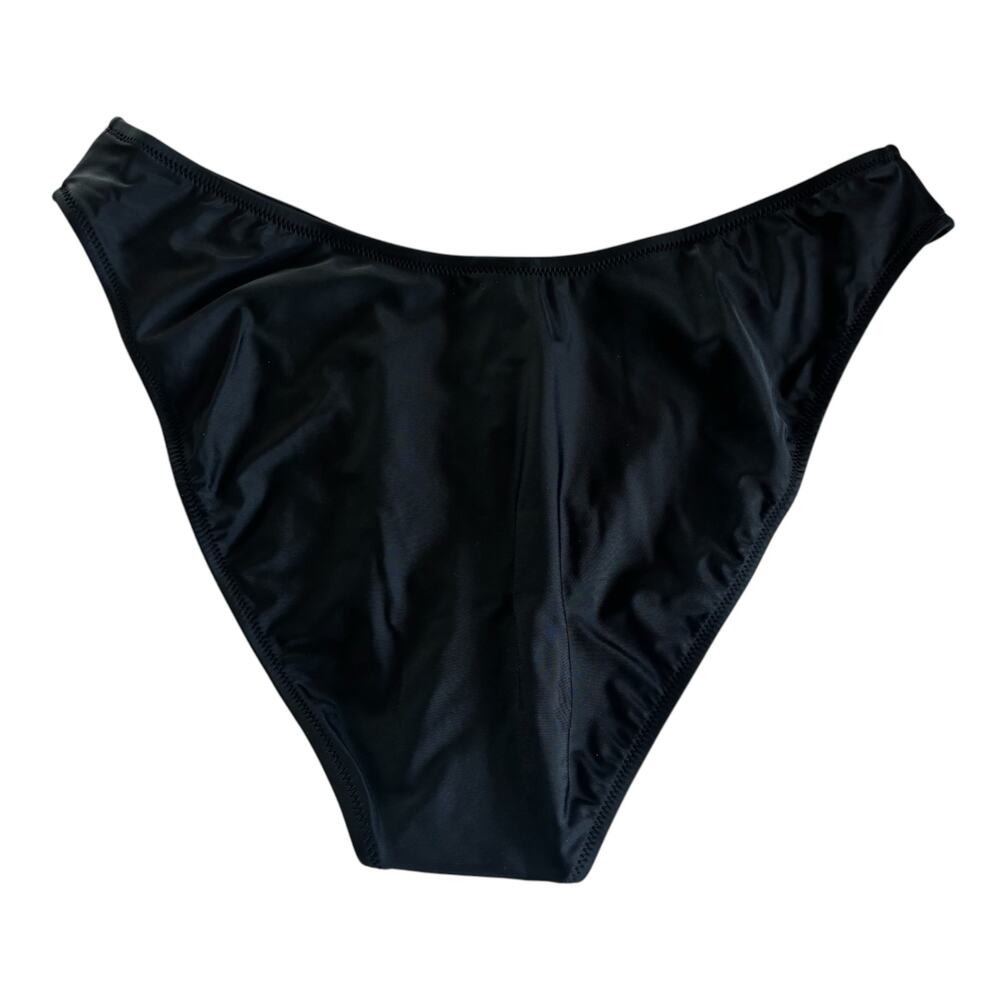 J.Crew Solid Black Stretch Bikini Hipster Bottoms Women's Swimwear Size XL - Picture 7 of 7